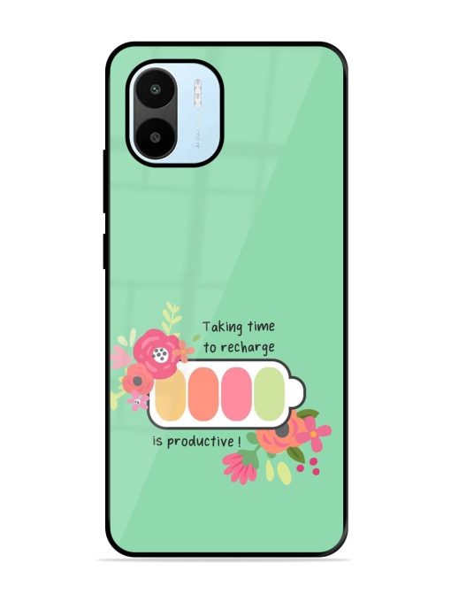 Recharge And Bloom Glossy Soft Edge Case for Xiaomi Redmi A1 (2022)