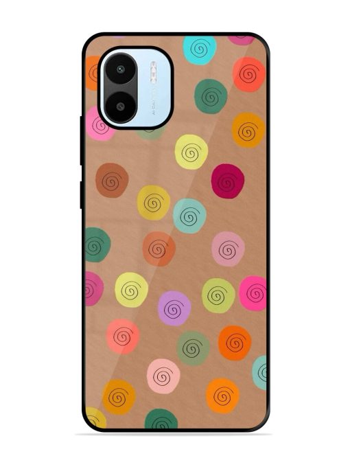 Swirly Dots On Kraft Glossy Soft Edge Case for Xiaomi Redmi A1 (2022) Chachhi