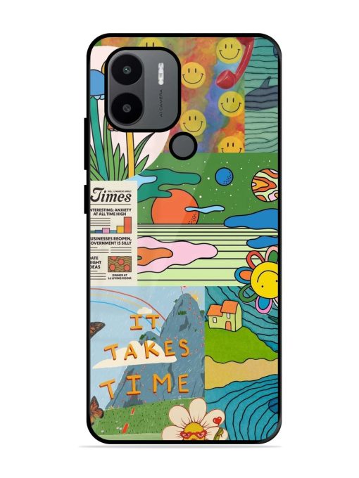 Groovy Vibes Glossy Soft Edge Case for Xiaomi Redmi A1 Plus Chachhi