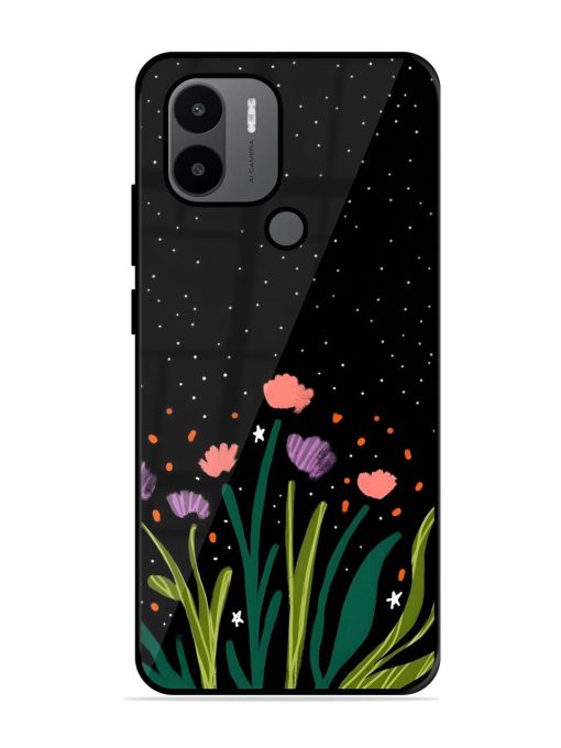 Midnight Bloom Glossy Soft Edge Case for Xiaomi Redmi A1 Plus Chachhi