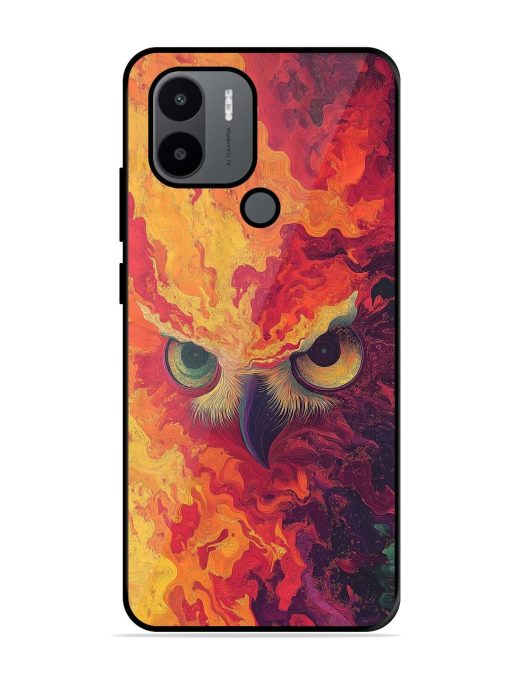 Fiery Owl Glossy Soft Edge Case for Xiaomi Redmi A1 Plus Chachhi