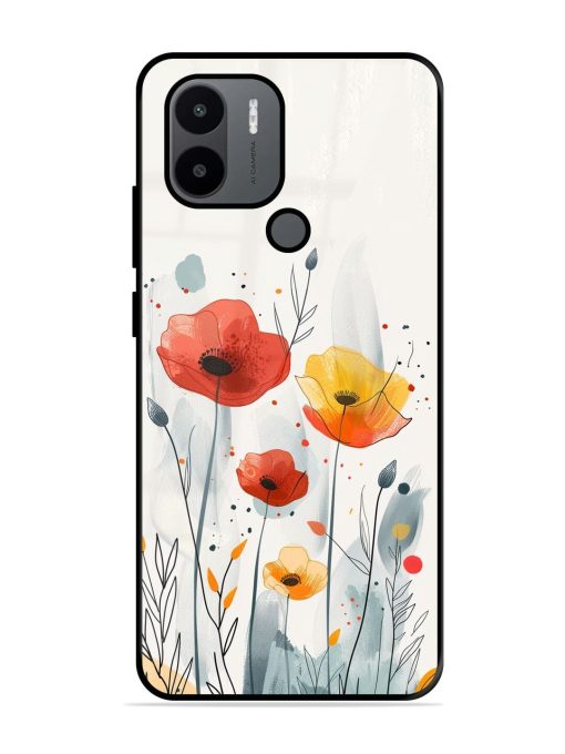 Poppy Fields Glossy Soft Edge Case for Xiaomi Redmi A1 Plus Chachhi