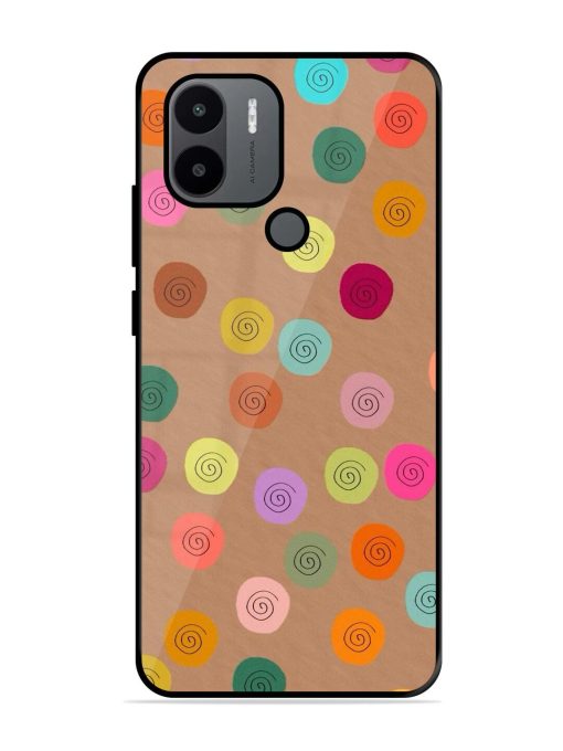 Swirly Dots On Kraft Glossy Soft Edge Case for Xiaomi Redmi A1 Plus Chachhi