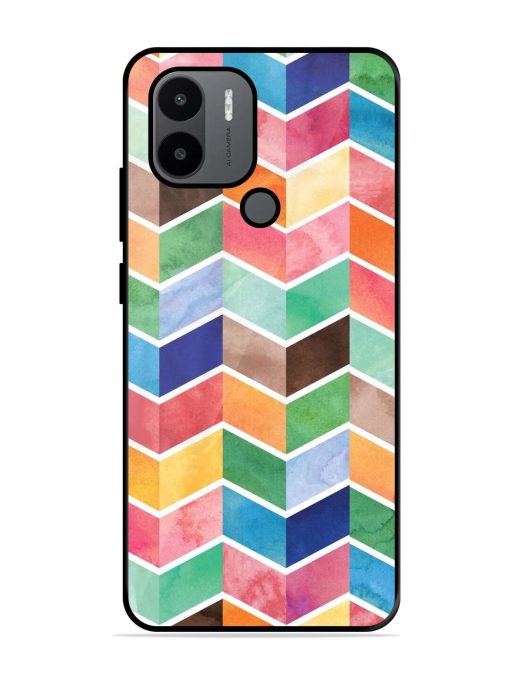 Watercolor Chevron Whimsy Glossy Soft Edge Case for Xiaomi Redmi A1 Plus Chachhi