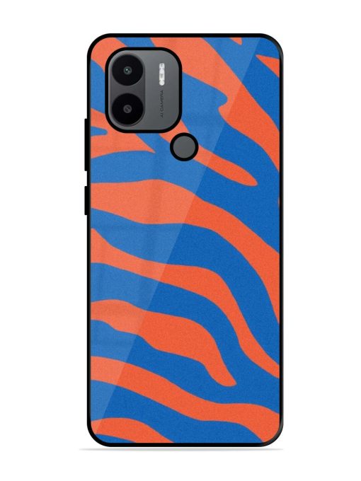 Zebra Stripes In Blue And Orange Glossy Soft Edge Case for Xiaomi Redmi A1 Plus