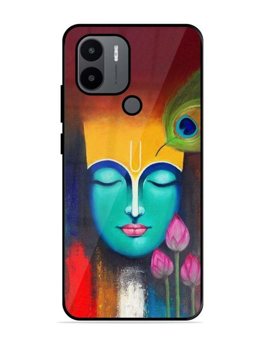 Divine Tranquility: The Face Of Krishna Glossy Soft Edge Case for Xiaomi Redmi A1 Plus Chachhi