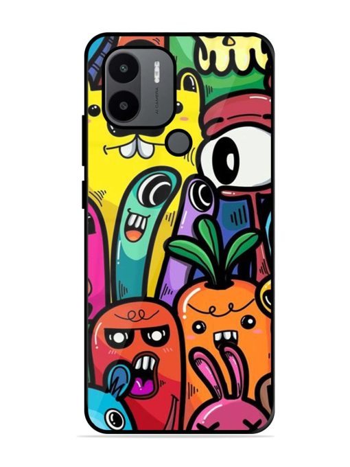 Whimsical Doodle Chaos Glossy Soft Edge Case for Xiaomi Redmi A1 Plus Chachhi