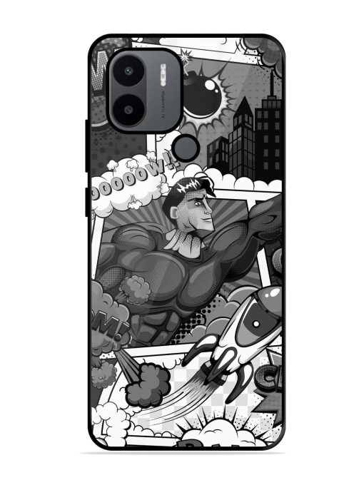 Comic Book Chaos Glossy Soft Edge Case for Xiaomi Redmi A1 Plus Chachhi