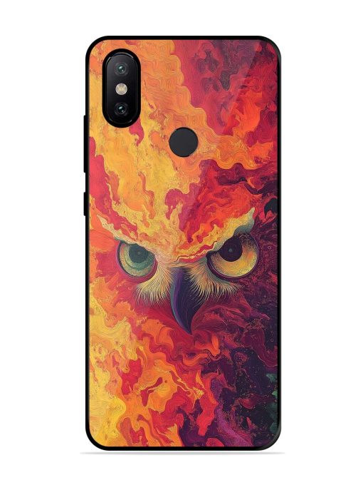 Fiery Owl Glossy Soft Edge Case for Xiaomi Redmi A2 Chachhi