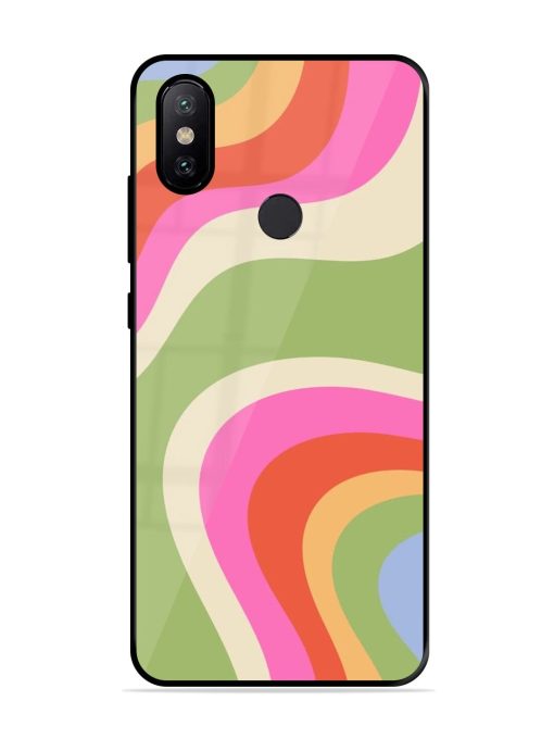 Wavy Rainbow Wonderland Glossy Soft Edge Case for Xiaomi Redmi A2 Chachhi