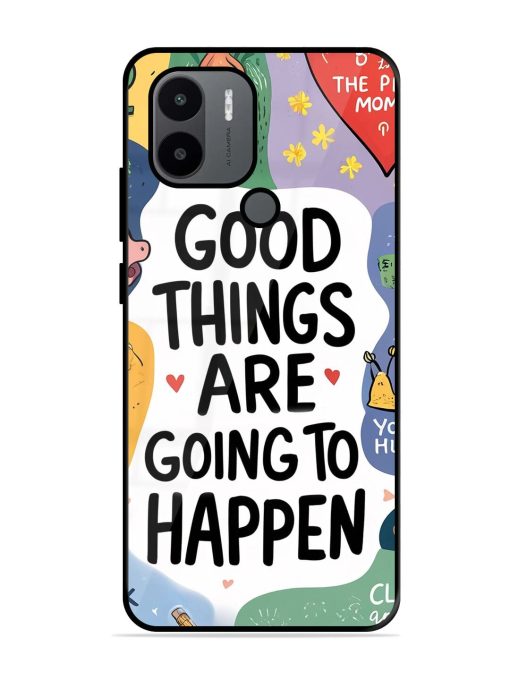 Uplifting Scribbles Glossy Soft Edge Case for Xiaomi Redmi A2 Plus