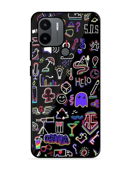 Neon Doodle Glossy Soft Edge Case for Xiaomi Redmi A2 Plus