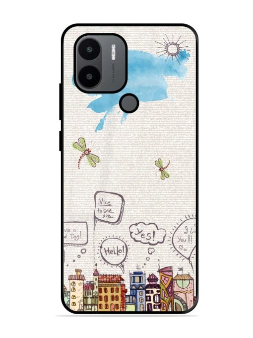 Doodle City Glossy Soft Edge Case for Xiaomi Redmi A2 Plus