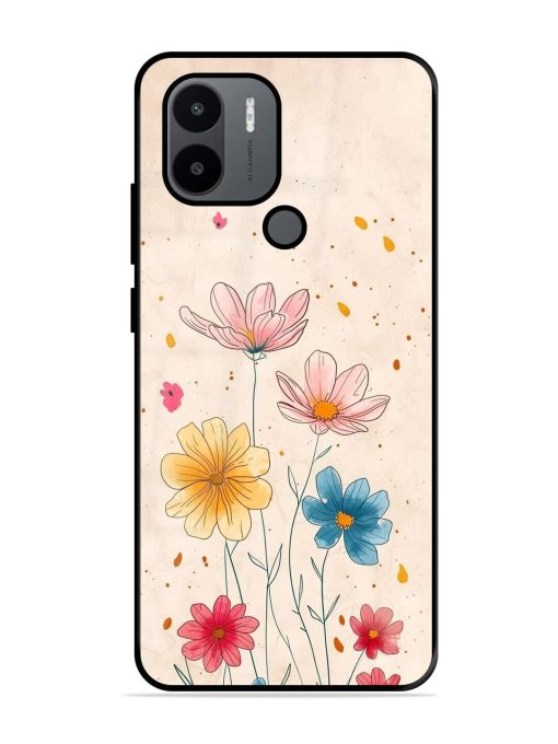 Delicate Bloom Glossy Soft Edge Case for Xiaomi Redmi A2 Plus