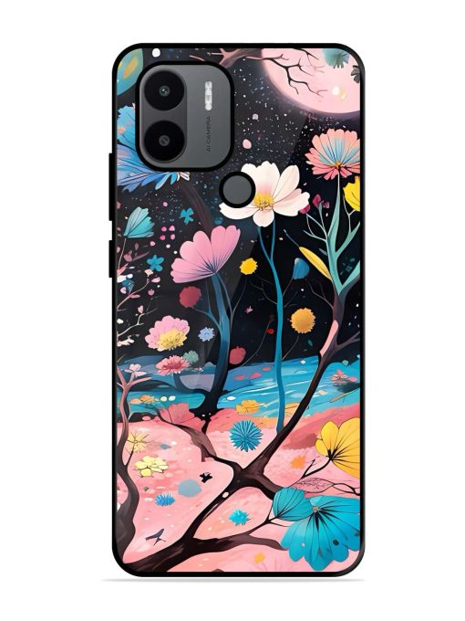 Cosmic Bloom Glossy Soft Edge Case for Xiaomi Redmi A2 Plus