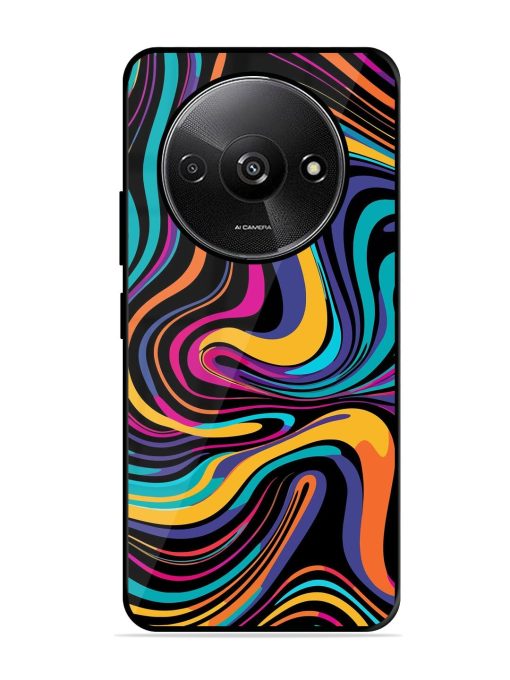 Psychedelic Swirl Glossy Soft Edge Case for Xiaomi Redmi A3 (2024) Chachhi