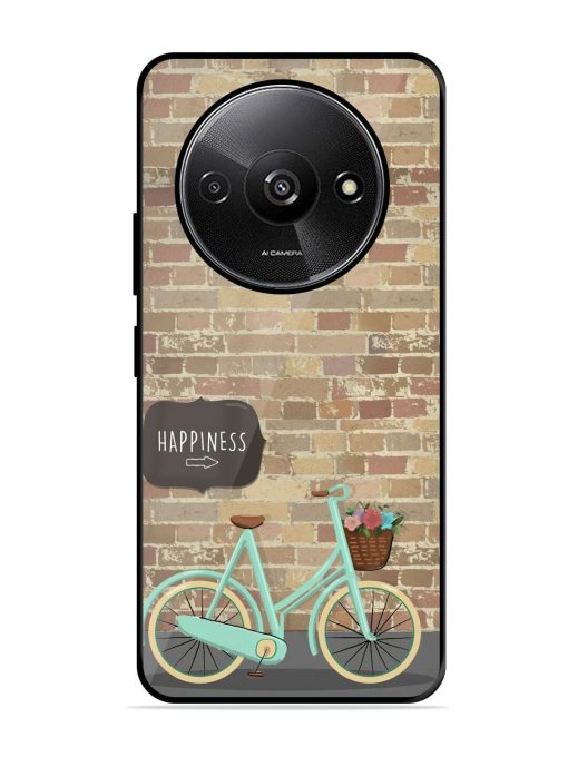 Pedaling Towards Happiness Glossy Soft Edge Case for Xiaomi Redmi A3 (2024) Chachhi