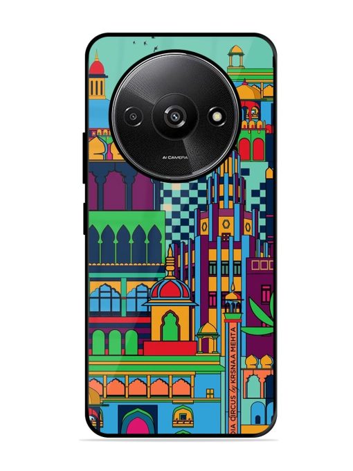 Indian Tapestry Glossy Soft Edge Case for Xiaomi Redmi A3 (2024) Chachhi