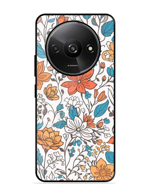 Floral Symphony Glossy Soft Edge Case for Xiaomi Redmi A3 (2024) Chachhi