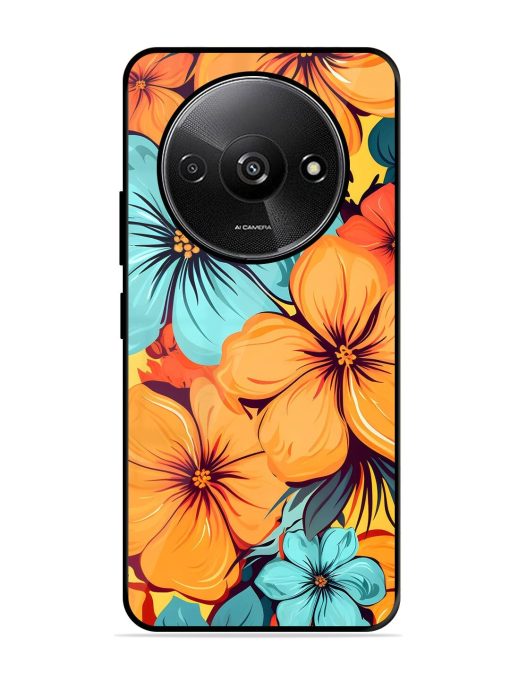 Tropical Bloom Glossy Soft Edge Case for Xiaomi Redmi A3 (2024) Chachhi