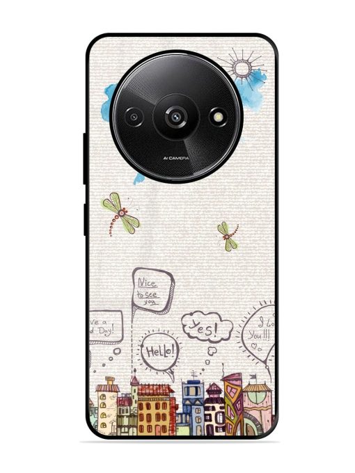 Doodle City Glossy Soft Edge Case for Xiaomi Redmi A3 (2024) Chachhi