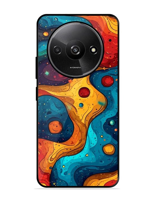 Cosmic Swirl Glossy Soft Edge Case for Xiaomi Redmi A3 (2024) Chachhi