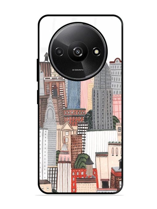 Cityscape Dreams Glossy Soft Edge Case for Xiaomi Redmi A3 (2024) Chachhi