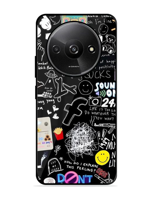 Doodle Diary Glossy Soft Edge Case for Xiaomi Redmi A3 (2024) Chachhi