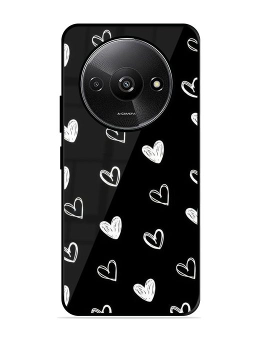 Scattered Hearts Glossy Soft Edge Case for Xiaomi Redmi A3 (2024)