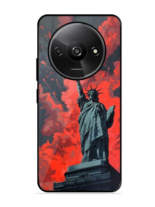 Lady Liberty'S Firework Finale Glossy Soft Edge Case for Xiaomi Redmi A3 (2024) Chachhi