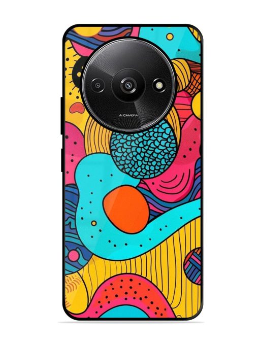 Psychedelic Patterns Glossy Soft Edge Case for Xiaomi Redmi A3 (2024) Chachhi