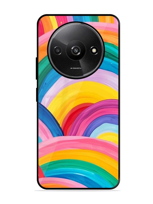 Rainbow Symphony Glossy Soft Edge Case for Xiaomi Redmi A3 (2024) Chachhi