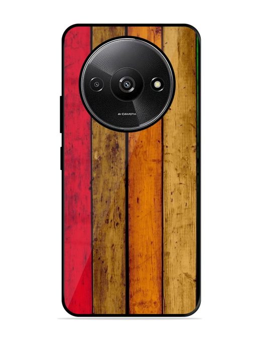 Colorful Woodgrain Glossy Soft Edge Case for Xiaomi Redmi A3 (2024) Chachhi