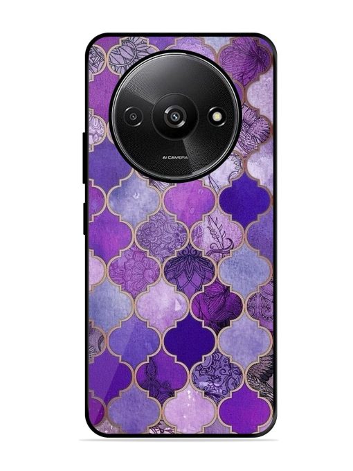 Purple Mosaic Magic Glossy Soft Edge Case for Xiaomi Redmi A3 (2024) Chachhi