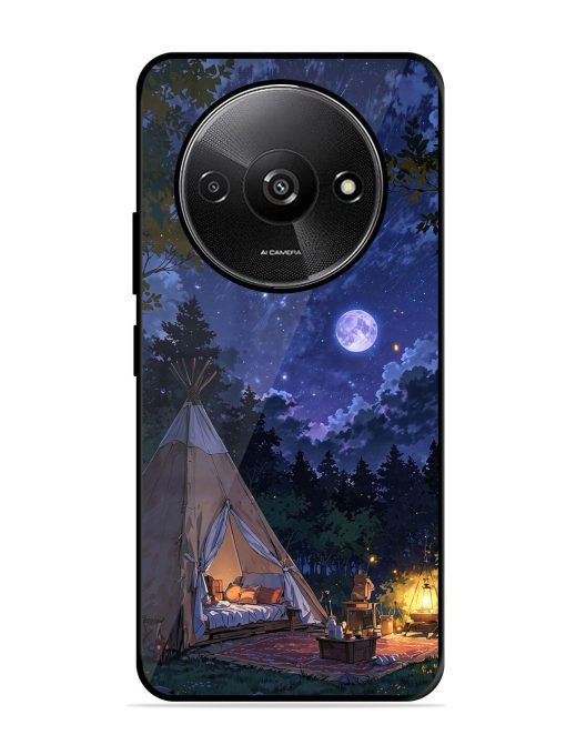 Moonlight Camping Glossy Soft Edge Case for Xiaomi Redmi A3 (2024) Chachhi