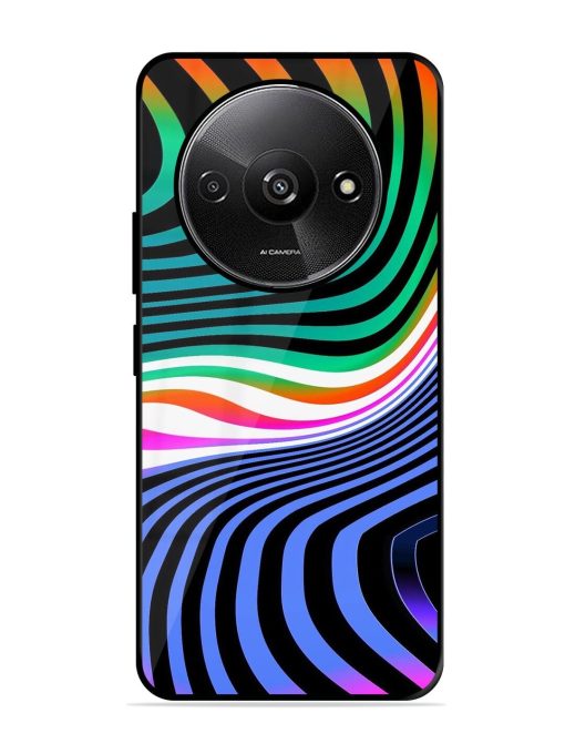 Psychedelic Waves Glossy Soft Edge Case for Xiaomi Redmi A3 (2024)