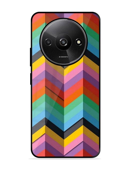 Colorful Zigzag Glossy Soft Edge Case for Xiaomi Redmi A3 (2024) Chachhi