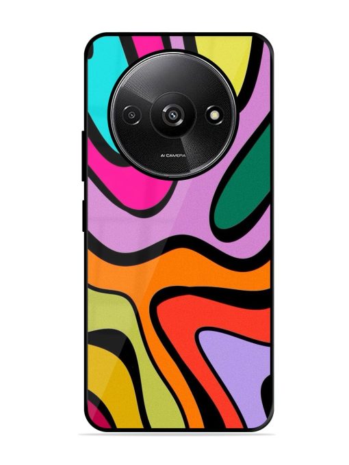 Groovy Swirls Glossy Soft Edge Case for Xiaomi Redmi A3 (2024) Chachhi