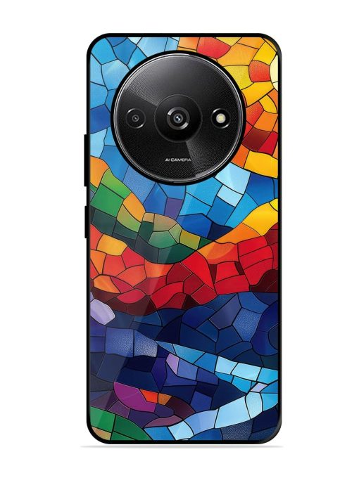 Mosaic Sunset Glossy Soft Edge Case for Xiaomi Redmi A3 (2024) Chachhi