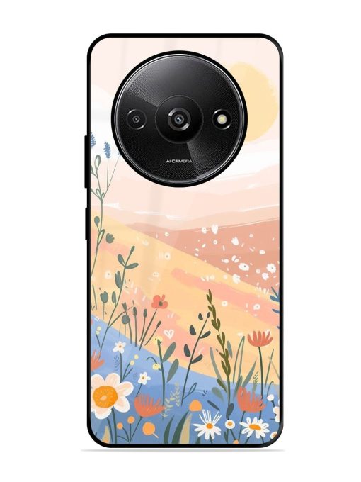 Golden Hour Blooms Glossy Soft Edge Case for Xiaomi Redmi A3 (2024) Chachhi