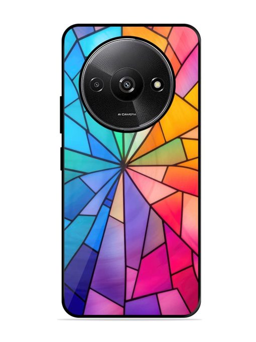 Stained Glass Kaleidoscope Of Colors Glossy Soft Edge Case for Xiaomi Redmi A3 (2024) Chachhi