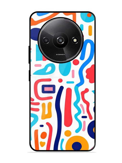 Whimsical Doodle Chaos Glossy Soft Edge Case for Xiaomi Redmi A3 (2024) Chachhi