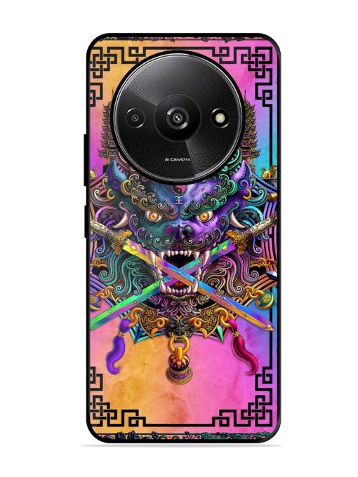 Psychedelic Fu Dog Tapestry Glossy Soft Edge Case for Xiaomi Redmi A3 (2024) Chachhi