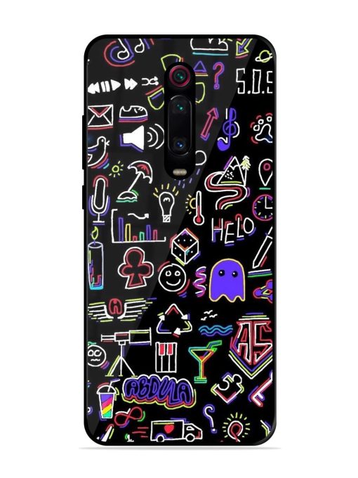 Neon Doodle Glossy Soft Edge Case for Xiaomi Redmi K20 Chachhi