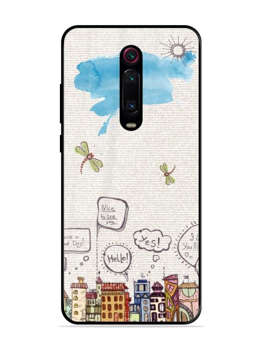 Doodle City Glossy Soft Edge Case for Xiaomi Redmi K20 Chachhi