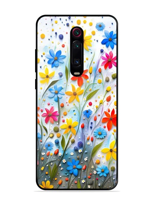 Vibrant Floral Glossy Soft Edge Case for Xiaomi Redmi K20 Chachhi