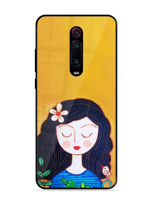 Girl Illustration Glossy Soft Edge Case for Xiaomi Redmi K20 Chachhi