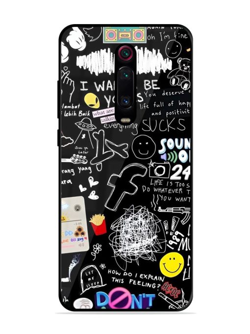 Doodle Diary Glossy Soft Edge Case for Xiaomi Redmi K20 Chachhi