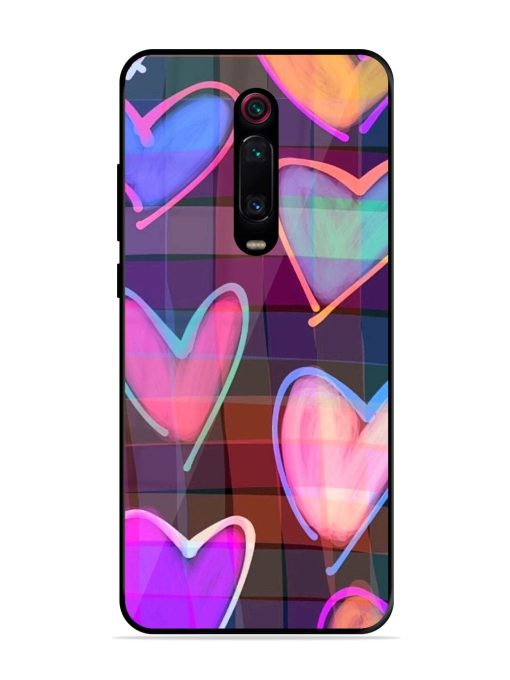 Neon Hearts Glossy Soft Edge Case for Xiaomi Redmi K20 Chachhi