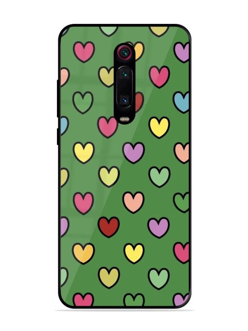 Rainbow Heart Parade Glossy Soft Edge Case for Xiaomi Redmi K20